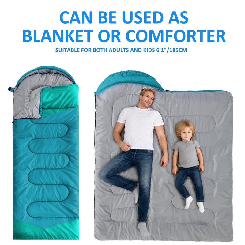 oaskys Camping Sleeping Bag - 3 Season Warm & Cool Weather - Summer Spring Fall Lightweight Waterproof for Adults Kids - Camping Gear Equipment, Traveling, and Outdoors - Image 3